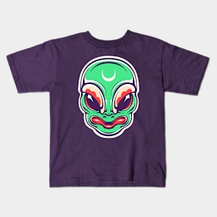 Alien Tattoo Face Kids T-Shirt